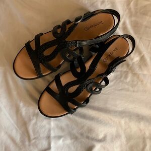 BareTraps Black Strappy Women's Sandals